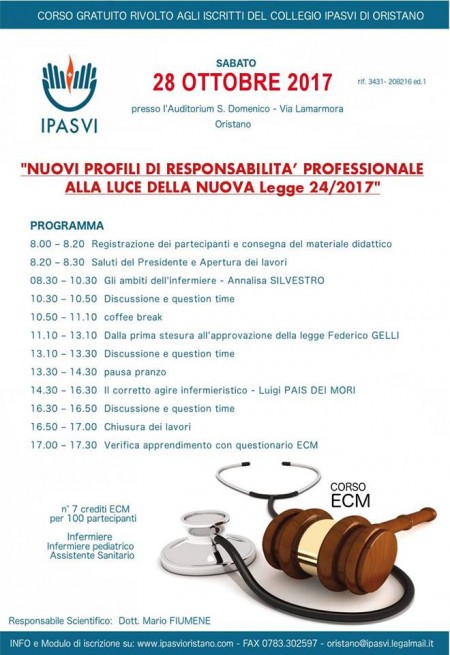 NUOVI PROFILI DI RESPONSABILITA’ PROFESSIONALE ALLA LUCE DELLA NUOVA LEGGE 24/2017