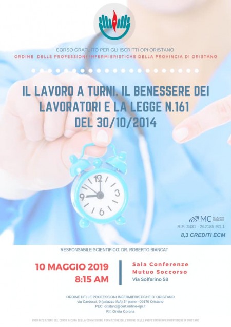 Il lavoro a turni. Il benessere dei lavoratori e la legge nº161